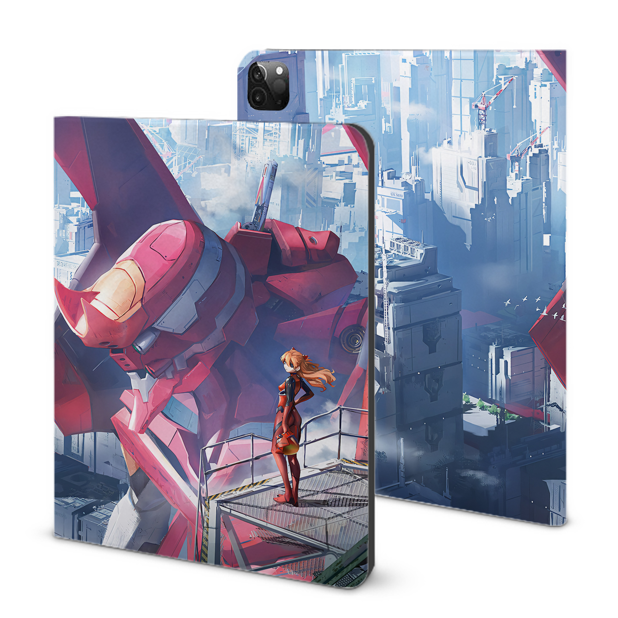 （画像用） EVA 新世紀エヴァンゲリオン IPadケース ペンホルダー付き ブックスタイルデザイン